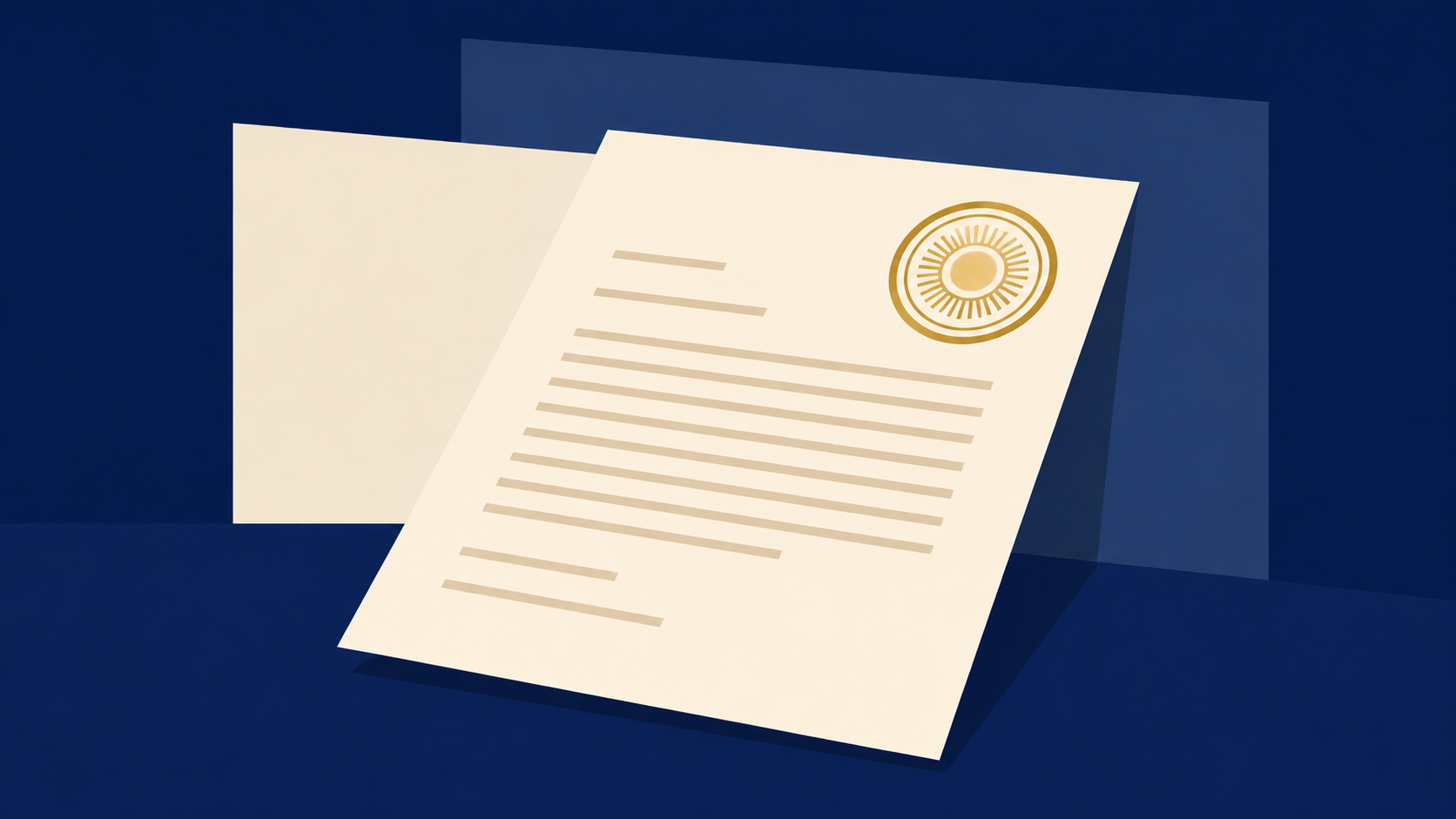 Minimal office stationery design in navy