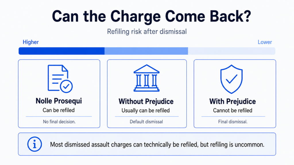 Refiled after dismissal: risk levels explained