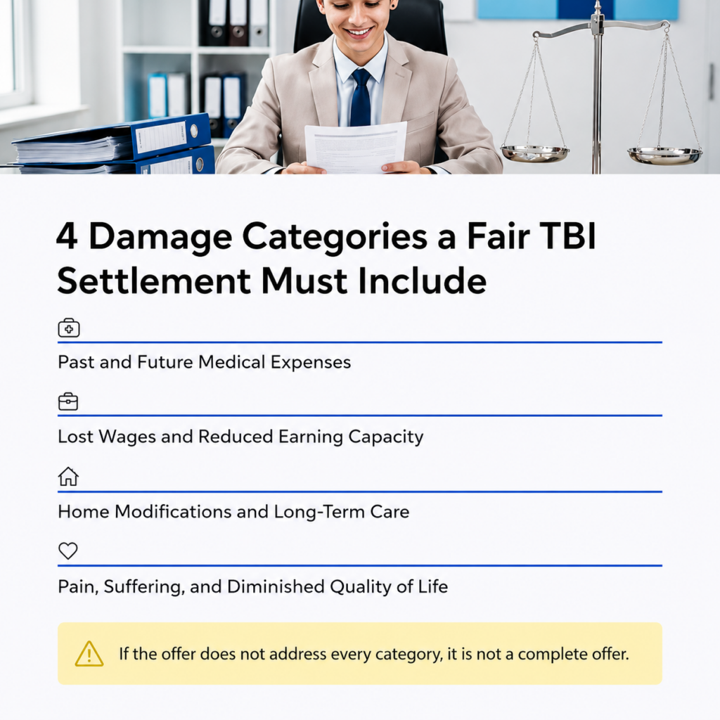 Corporate TBI settlement infographic