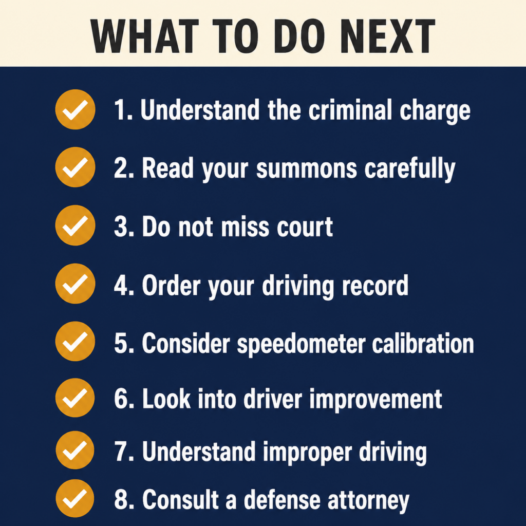 Virginia Reckless Driving 8-Step Action Checklist