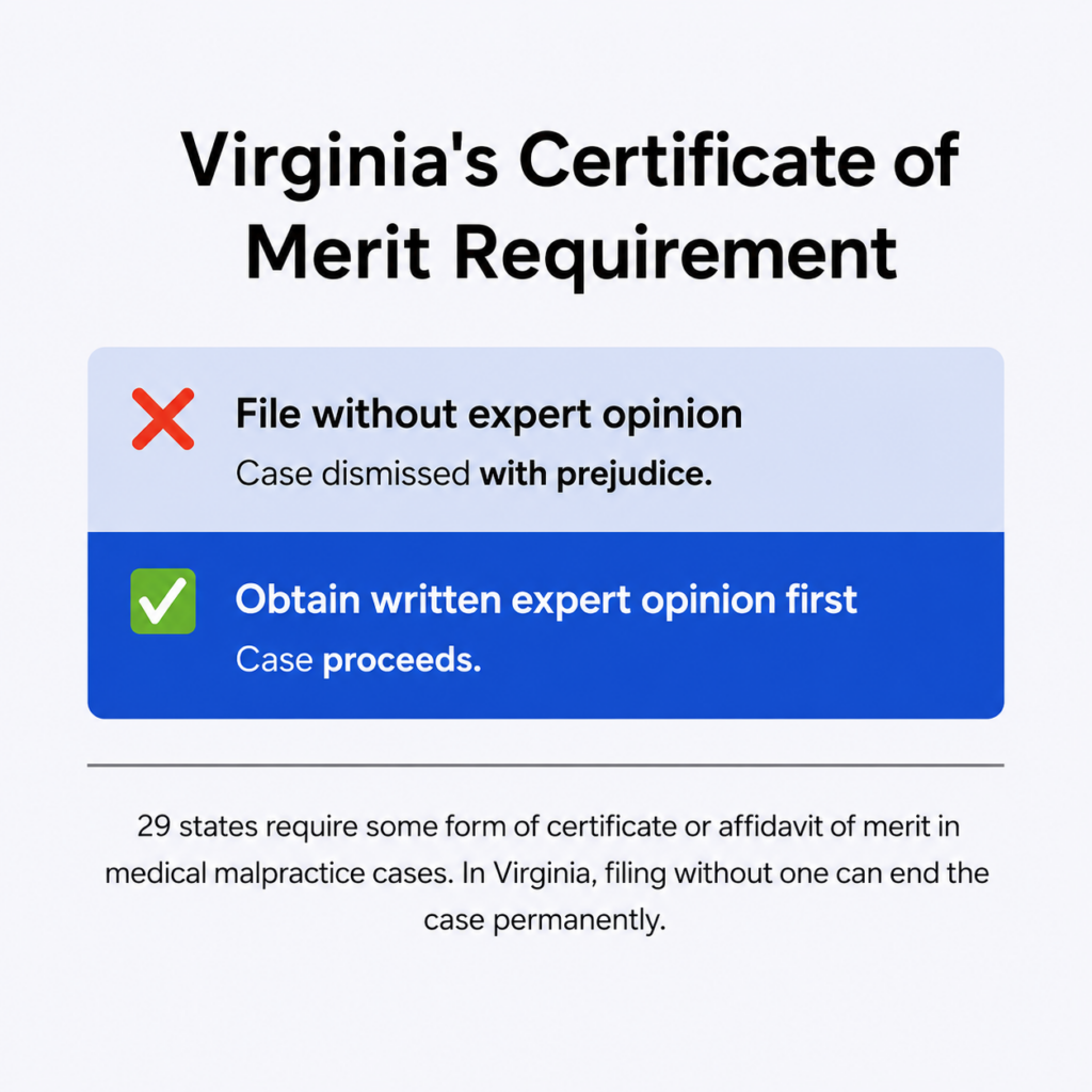 virginia's certificate of merit requirement