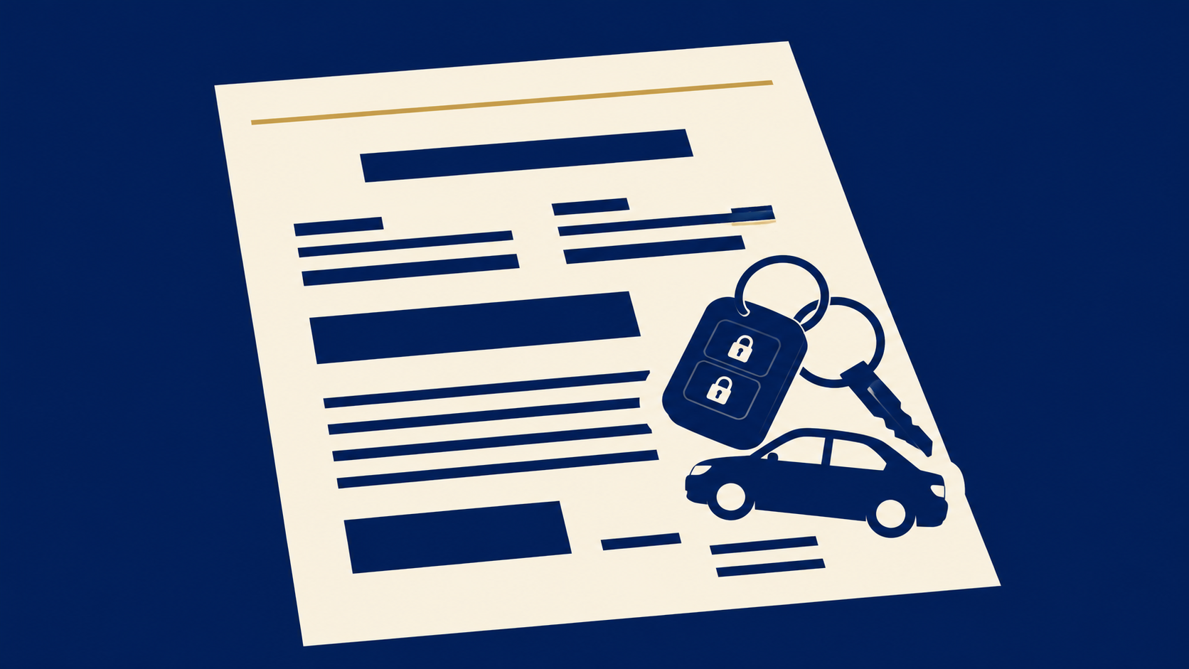 Car document with key and icon (2)