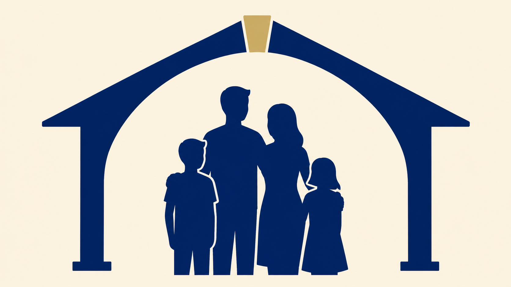 Family Under a Protective Arch